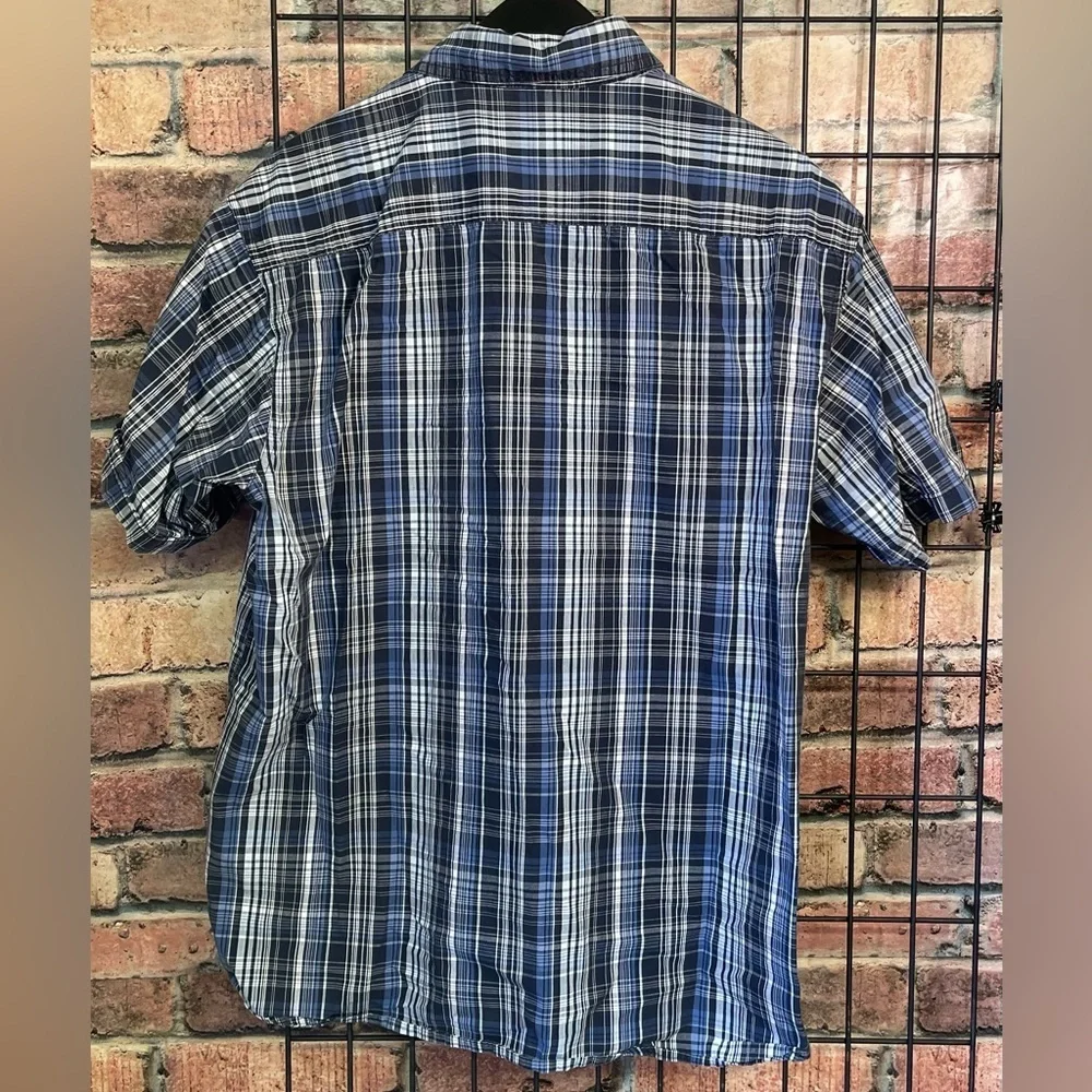 Dickies plaid short sleeve button down shirt men’s size Large - Picture 2 of 4